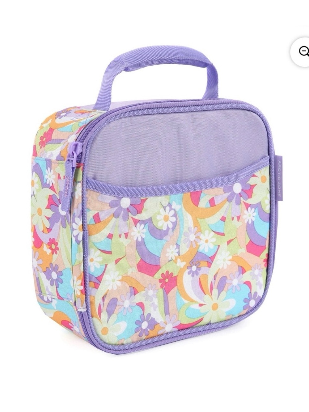 Arctic Zone Lunch Box Set Purple Floral Insulated w Bottle & Container NWT - Picture 7 of 10
